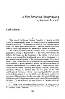 A Pan-European Interpretation of Donoso Cortes  issue 125