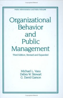Organizational Behavior and Public Management (Public Administration and Public Policy)