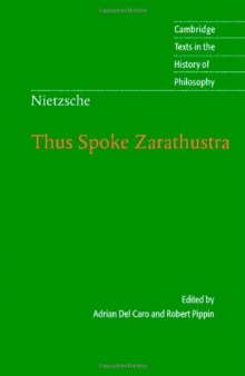 Nietzsche: Thus Spoke Zarathustra (Cambridge Texts in the History of Philosophy)