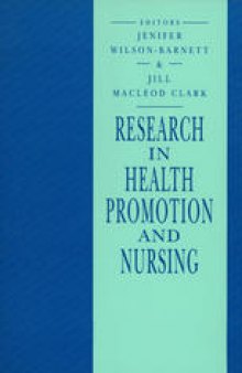Research in health promotion and nursing