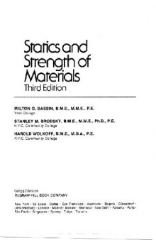 Statics and strength of materials