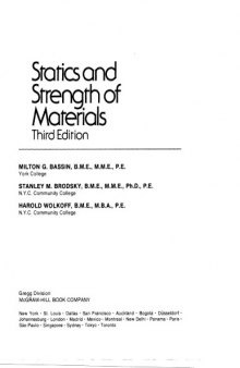 Statics and strength of materials