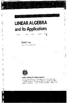 Linear Algebra And Its Applications