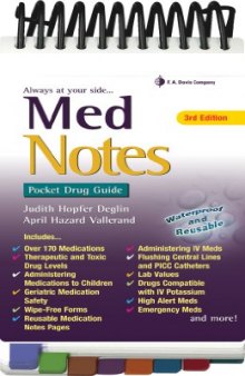 MedNotes: Pocket Drug Guide, Third Edition