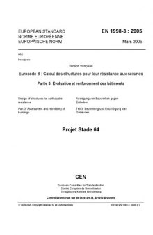 Eurocode 8 Calcul des structures pour leur résistance aux séismes Partie 5 : Fondations, ouvrages de soutènement et aspects géotechniques