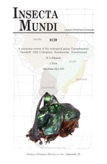 A taxonomic review of the neotropical genus Coprophanaeus Olsoufieff, 1924 (Coleoptera: Scarabaeidae, Scarabaeinae)