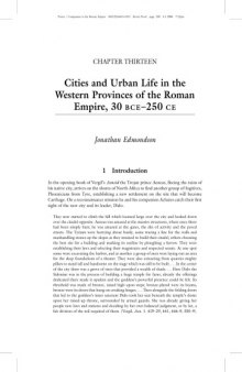Cities and Urban Life in the Western Provinces of the Roman Empire, 30 BCE–250 CE