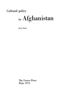Cultural Policy in Afghanistan, Issue 31