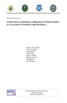 International Assessment of Research and Development in Catalysis by Nanostructured Materials 