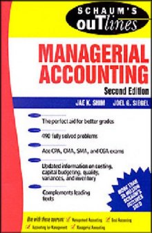 Schaum's Outline of Theory and Problems of Managerial Accounting 