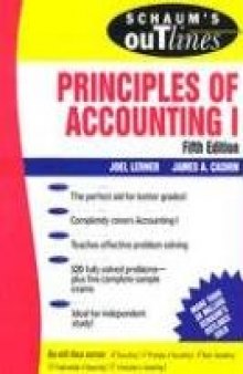 Schaum's outline of theory and problems of principles of accounting I