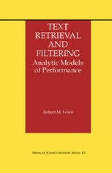 Text Retrieval and Filtering: Analytic Models of Performance