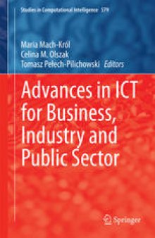 Advances in ICT for Business, Industry and Public Sector