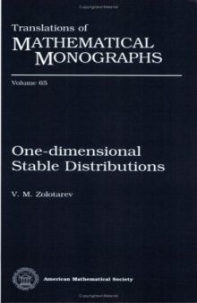One-Dimensional Stable Distributions (Translations of Mathematical Monographs - Vol 65)