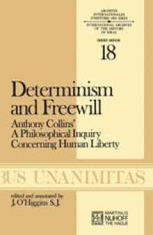 Determinism and Freewill: Anthony Collins’ A Philosophical Inquiry Concerning Human Liberty