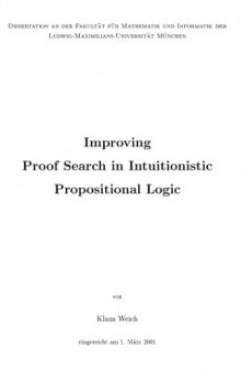 Improving proof search in intuitionistic propositional logic