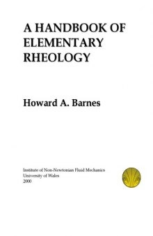 Handbook of Elementary Rheology