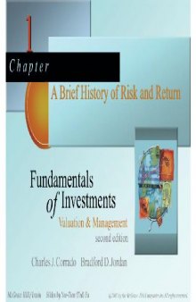 A Brief History of Risk and Return