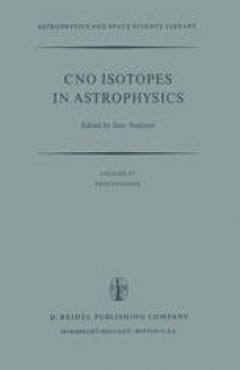 CNO Isotopes in Astrophysics: Proceedings of a Special IAU Session Held on August 30, 1976, in Grenoble, France