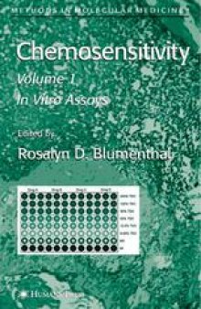 Chemosensitivity: Volume 1 In Vitro Assays