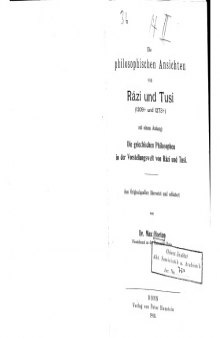 Die philosophischen Ansichten von Razi und Tusi 