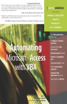 Automating Microsoft Access with VBA 
