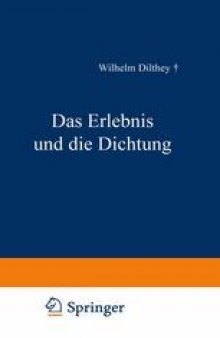 Das Erlebnis und die Dichtung: Lessing · Goethe, Novalis · Hölderlin