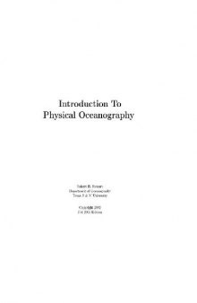 Introduction to physical oceanography