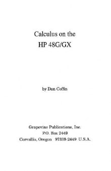 Calculus on the HP-48G