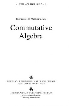 Commutative algebra