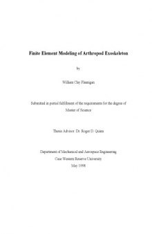 Finite Element Modeling of Arthropod Exoskeleton