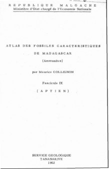 Atlas des fossiles caractéristiques de Madagascar. Fasc.9. Aptien