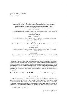 [Article] A multivariate family-based association test using generalized estimating equations FBAT-GEE