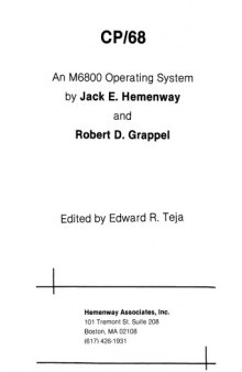 CP 68: An M6800 Operating System (A Software source book)  