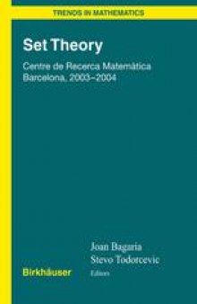 Set Theory: Centre de Recerca Matemà tica Barcelona, 2003–2004