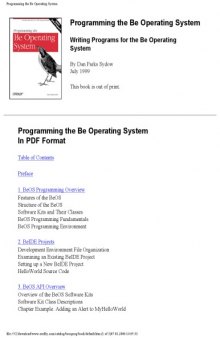 Programming the Be operating system