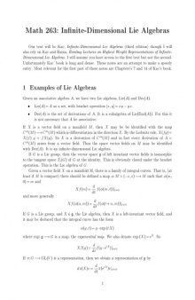 Math 263: Infinite-Dimensional Lie Algebras