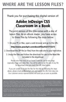 Adobe InDesign CS5 Classroom in a Book