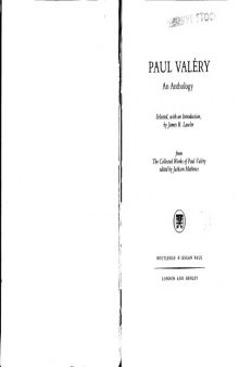 Paul Valéry : an anthology