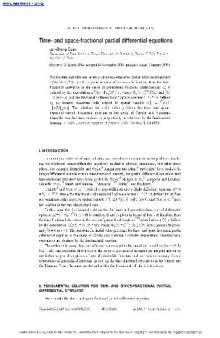 Time- and space-fractional partial differential equations