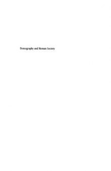 Demography and Roman Society (Ancient Society and History)