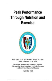 Peak performance through nutrition and exercise