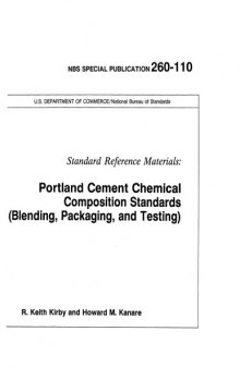 Portland Cement Chemical Composition Standards (Blending, Packaging, and Testing)