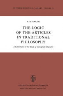 The Logic of the Articles in Traditional Philosophy: A Contribution to the Study of Conceptual Structures