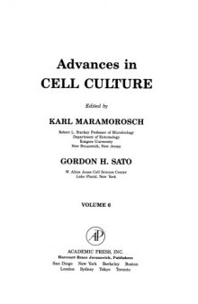 Advances in cell culture. Volume 6