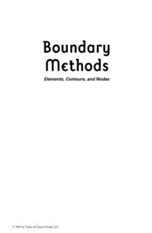 Boundary Methods Elements Contours and Nodes