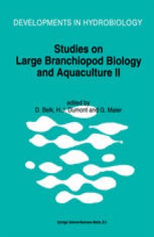 Studies on Large Branchiopod Biology and Aquaculture II