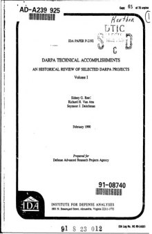 DARPA technical accomplishments: an historical review of selected DARPA projects