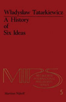 A History of Six Ideas: An Essay in Aesthetics