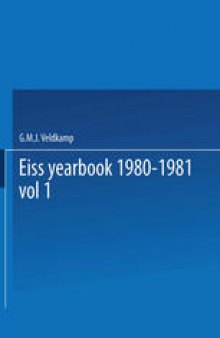 EISS Yearbook 1980–1981 Part I / Annuaire EISS 1980–1981 Partie I: Social security reforms in Europe II / La réforme de la sécurité sociale en Europe II